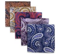 Shlax&Wing Lot de 5 mouchoirs carrés assortis pour homme