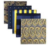 Shlax&Wing Lot de 5 mouchoirs carrés assortis pour homme 68