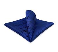 SHLAX&WING Scottish Plaid Homme Carré de Poche Bleu Designer for Suit Jacket