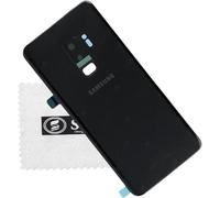 SHLOK Couvercle de Batterie pour d’Origine Samsung pour Samsung Galaxy S9 Plus G965F Noir avec Chiffon de Nettoyage d'écran, GH82-15660A