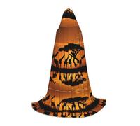 SHLXMDNZ Cape à capuche avec imprimé girafe d'Afrique majestueux pour adolescents, parfaite pour Halloween et les fêtes à thème