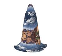 SHLXMDNZ Cape à capuche imprimée Grand Canyon pour adolescents, cape parfaite pour Halloween et fêtes à thème