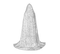 SHLXMDNZ Cape à capuche pour adolescents à pois noirs et blancs, parfaite pour Halloween et les fêtes à thème