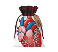 SHLXMDNZ Sacs cadeaux de Noël réutilisables avec cordon de serrage pour Noël, anniversaire, mariage, fête de vacances (thème de l'anatomie humaine)