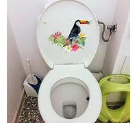 SHMAZ 25.7 × 20Cm Cartoon Toucan Drôle Toilettes Autocollants Creative Home Room Décoration Murale