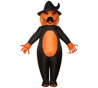 SHMIZZ Costume Gonflable Adulte, Déguisement Courge Gonflable Halloween Costumes Carnaval Vêtements Sorcière Gonflables Fancy Dress Cosplay Outfit (Courge)
