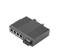 SHMKBDPF Commutateur POE 100M/1000M de qualité industrielle avec 1/2 ports optiques et 1/2/4 ports électriques, émetteur-récepteur SC double fibre(100M 2 SC-4 RJ45)