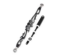 SHMT Tige de manette de vitesse Skull Gear en aluminium noir coupé Pour Harley Softail 1985-2021, Dyna 1993-2021, Touring Electra Glide 1985-2021