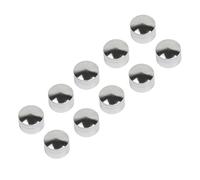 SHMTOOL 10pcs Chrome aluminium moteur boulon couverture ronde Topper Cap pour Harley Twin Cam Dyna Softail Sportster XL 883 Touring Electra Street Glide Road Glide King (Fit intérieur 9mm-12mm)