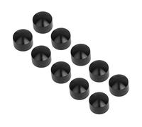 SHMTOOL 10pcs noir moto en aluminium moteur boulon Topper couvercle pour pour Harley Honda Y-amaha Dyna Touring Electra Glide (ajustement intérieur 7.5mm-10mm)