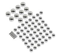 SHMTOOL 61Pcs Chrome moteur boulon couverture ronde boulon tête Topper bouchons kit de vis pour Harley Heritage Softail classique FLSTC Springer Fat Boy 2007-2017