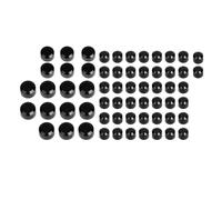 SHMTOOL 61pcs couvercle de vis de couvercle de boulon de moteur en aluminium noir pour Harley Twin Cam Electra glide Road glide Street glide Road King 1999-2006