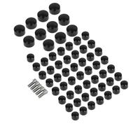SHMTOOL 61pcs noir moteur boulon couverture ronde boulon tête topper bouchons kit de vis pour harley héritage softail classique flstc springer gros garçon 2007-2017