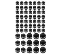 SHMTOOL 63Pcs CNC aluminium moto boulon couvre moteur rond boulon Toppers bouchons kit pour Harley Softail Twin Cam gras garçon train de nuit Springer 2000-2006, coupe noire