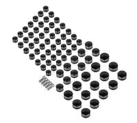 SHMTOOL 75PCS noir coupe ronde boulon tête Topper couvercle Kit de bouchons moteur pour Harley Electra Glide Road Glide Street Glide Road King FLT & FLH 2007-2016