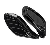 SHMTOOL Carénage latéral réglable gauche et droite Pour Harley Electra Glide Street Glide Ultra Classic Tri Glide 1996-2013, Noir