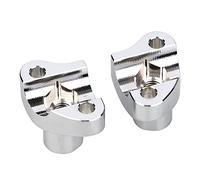 SHMTOOL Chrome 1.7" Handlebar Risers Bottom Mount Kit For Harley 1" Bar Dyna Street bob Heritage Softail Sportster XL 883 1200 1993-2013