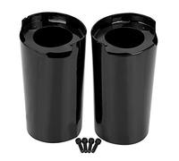 SHMTOOL Couvercle coulissant pour fourche supérieure noir brillant Cloche de vache Pour Harley Touring Street Glide Road Glide Electra Glide Tri Glide 2014-Later