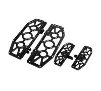 SHMTOOL Moto MX Style Conducteur Passager Tableaux de plancher Pied Pegs Set pour Harley Touring Road King Road Glide Street Glide Electra Glide 1986-2023, tout noir