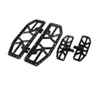 SHMTOOL Moto MX Style planches de sol Ensemble avant arrière pied Pegs pour Harley Touring Road Glide Street Glide Electra Glide Heritage Softail Classic FLSTC, noir