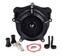 SHMTOOL Motos Kit de système de filtre à Air Turbo spike Pour Harley Softail Dyna Fat Bob Wide Glide Low Rider 1993-2015,Touring Street Glide 1993-2007 filtre d'admission noir