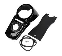 SHMTOOL noir panneau de bord couverture de carburant & gaz réservoir panneau Bib pour Harley Dyna gros Bob FXDF rue Bob FXDB 2008-2013