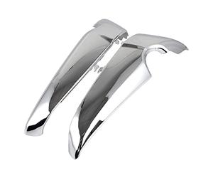 SHMTOOL Plastique ABS Plaques de carénage de radiateur latéral gauche et droite Compatible avec Harley V-Rod VRSCAW VRSCX 2001-2022, chromé, 1 paire（Do not fit V-Rod Muscle!!!）