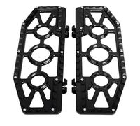 SHMTOOL Tout noir cercle pied Pegs chauffeur planches de sol MX style pour Harley Touring Street Glide Electra Glide Road King 1986-2023, Sofail FLST FLSTC 1986-2017