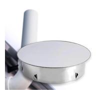 ShnminEU Bouchon pour Tuyau de Poêle 120MM Cache-trou de cheminée Bouchon pour Tuyau de Poêle en Acier Inoxydable Profondeur 45mm bouchon cheminée perforé chapeau cheminée