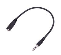 Shntig Adaptateur de Prise stéréo plaqué 2.5mm Femelle à 1/8 Pouces 3.5mm mâle, câble d ' Extension de câble de connecteur de Prise stéréo