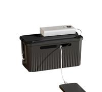 Shntig Boîte de rangement pour accessoires électroniques avec couvercle pour ranger les fils et les fiches