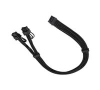 Shntig Câble d'alimentation 12 VHPWR 16 broches vers double 8 broches pour carte graphique d'ordinateur haute efficacité Conversion de puissance Câble GPU en PVC pour carte graphique haute exécution