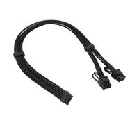 Shntig Câble d'alimentation interne PCIe GPU, adaptateur tressé 16 broches vers deux 8 broches avec peignes de câble pour la maintenance de bureau