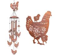 Shntig Carillon éolien en forme de papillon fabriqué à la main pour décoration de jardin en métal antirouille - Installation facile - Petit carillon à vent pour l'extérieur