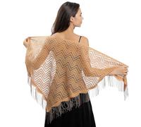 Shntig Châle triangulaire en dentelle à la mode pour robes de soirée, ajoutant du charme occasions spéciales, épaule ondulée pour accessoire de soirée pour dames
