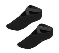 Shntig Chaussettes de danse et de yoga combinant un coussinet de traction souple en tissu texturé à lanières pour tous les jours, fitness multifonction avec rembourrage, Noir , Taille unique