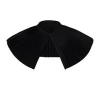 Shntig Collier à volants amovible en polyester confortable, facile à porter et pratique, idéal pour améliorer les tenues décontractées au bal de fin d'année, col à volants tendance, accordéon noir