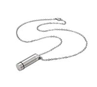 Shntig Collier pendentif, distributeur de en acier inoxydable, bijoux simples pour femmes et hommes, pendentif de rechargeable