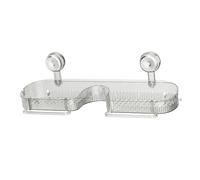 Shntig Étagère de rangement multifonction à ventouse pour mur en verre, salle de bain, cuisine, étagère de rangement avec trous de drainage