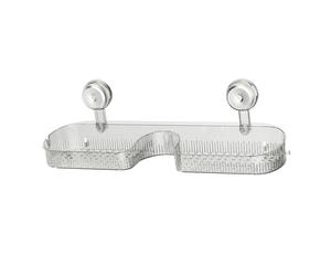 Shntig Étagère de rangement multifonction à ventouse pour mur en verre, salle de bain, cuisine, étagère de rangement avec trous de drainage