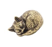 Shntig Figurine thés pour Animaux de Compagnie, Sculpture de Chats en Laiton résistant à la pour la décoration de la Maison et du Bureau, Ornement de Bureau, décoration de la Maison, Figure de