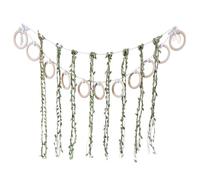 Shntig Jouet d'escalade en bois naturel en forme de serpent avec base stable, anneaux d'exercice pour hamster pour des moments de jeu sûrs, divertissement, jouet d'escalade stable pour animaux de