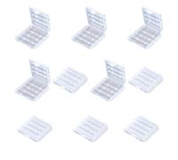 Shntig Lot de 10 boîtiers transparents pour piles AA 3 A - Design emboîtable pour une gestion facile des piles
