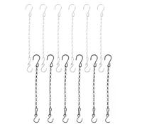 Shntig Lot de 12 chaînes en acier de 5 kg pour pots de fleurs, mangeoires à oiseaux, pot de fleurs, crochet décoratif, anti-rouille, solution de suspension en fer