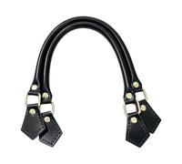 Shntig Lot de 2 sangles courtes interchangeables en cuir synthétique pour porte-documents, sacs de travail, accessoires de sac à main multi-usages, Noir