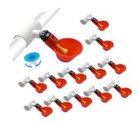 Shntig Lot de 24 abreuvoirs à poulet avec connecteurs et ruban d'étanchéité pour une solution hygiénique pour boire de la volaille