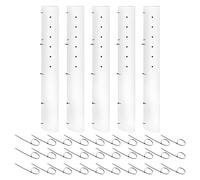 Shntig Lot de 5 tubes de culture ventilés standard avec attaches amovibles