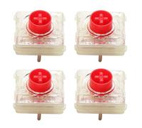Shntig Low Profile RGB Rouge/Argent, 4 pièces, Interrupteur linéaire monté sur pour Clavier mécanique Low Profile