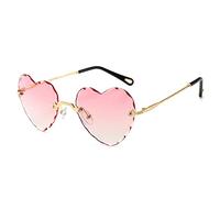 Shntig Lunettes de soleil en forme de cœur pour femmes, sans monture, pour fête d ' enterrement de de jeune fille