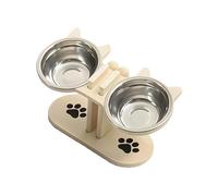 Shntig Mangeoire réglable pour chien et chat avec bols inclus pour une position d'alimentation confortable Nettoyage facile Arrosage Support réglable en hauteur